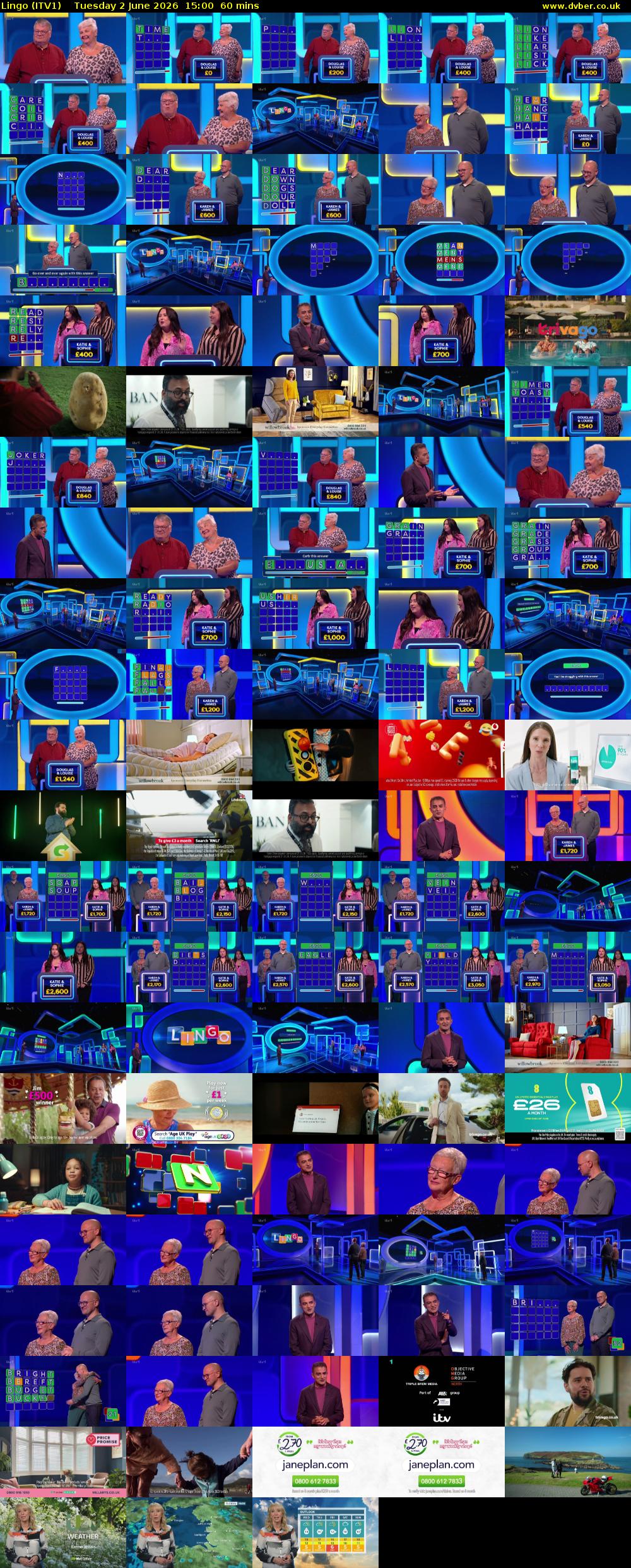 Lingo (ITV1) Tuesday 2 June 2026 15:00 - 16:00