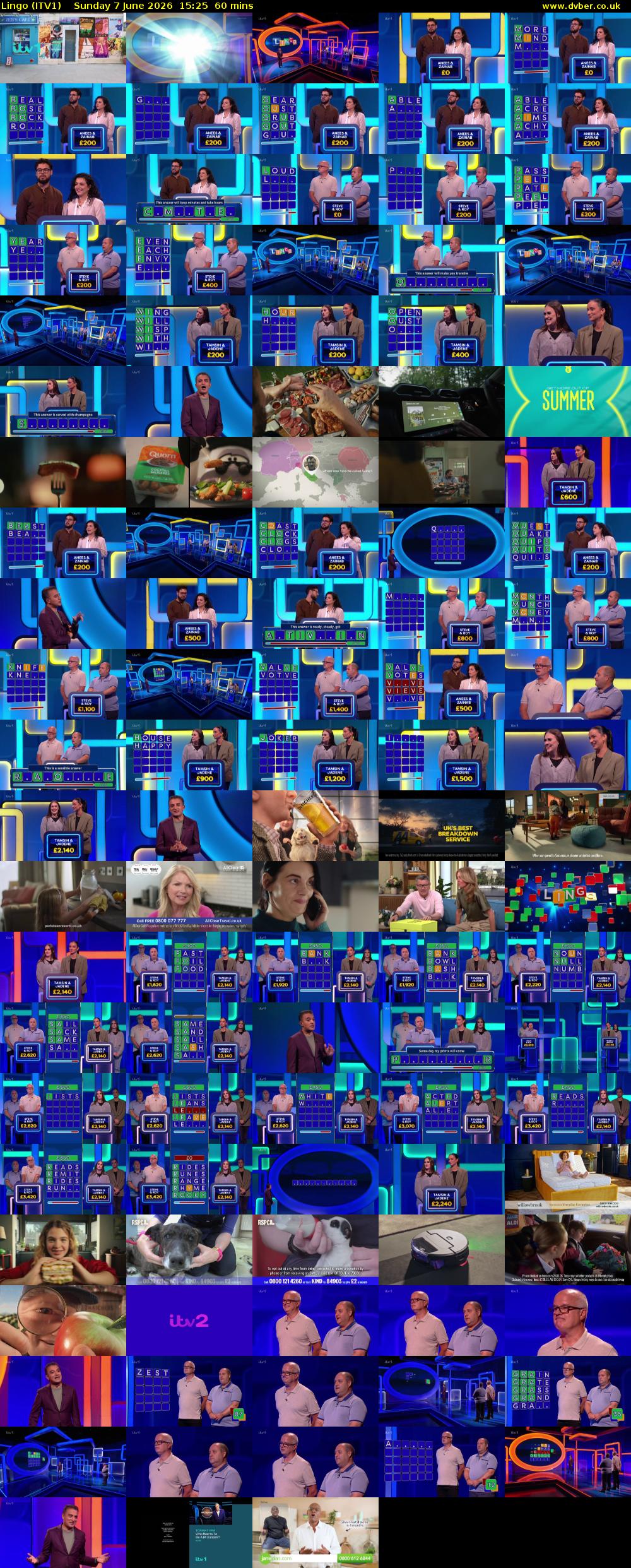 Lingo (ITV1) Sunday 7 June 2026 15:25 - 16:25