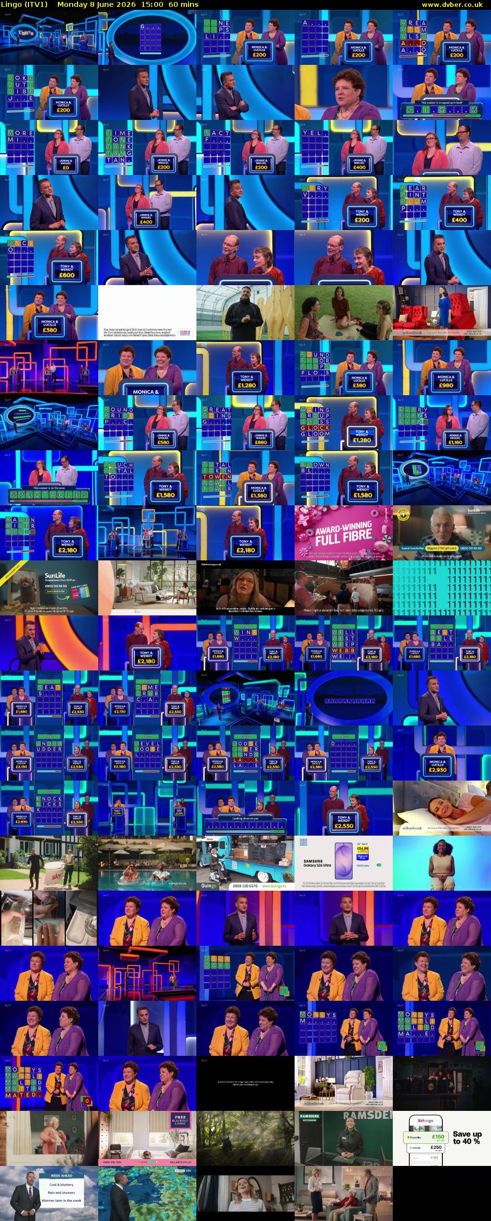 Lingo (ITV1) Monday 8 June 2026 15:00 - 16:00
