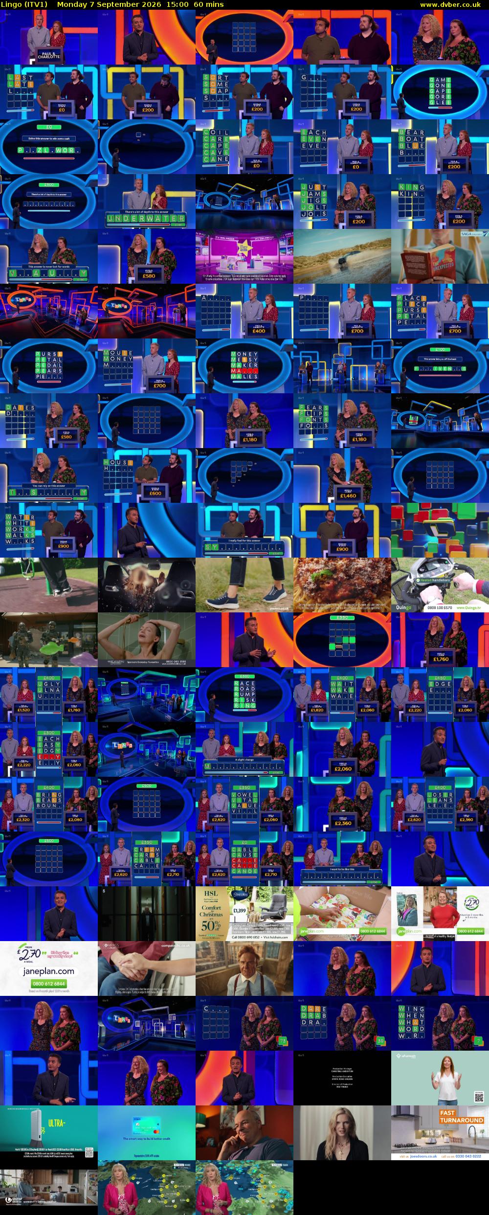 Lingo (ITV1) Monday 7 September 2026 15:00 - 16:00