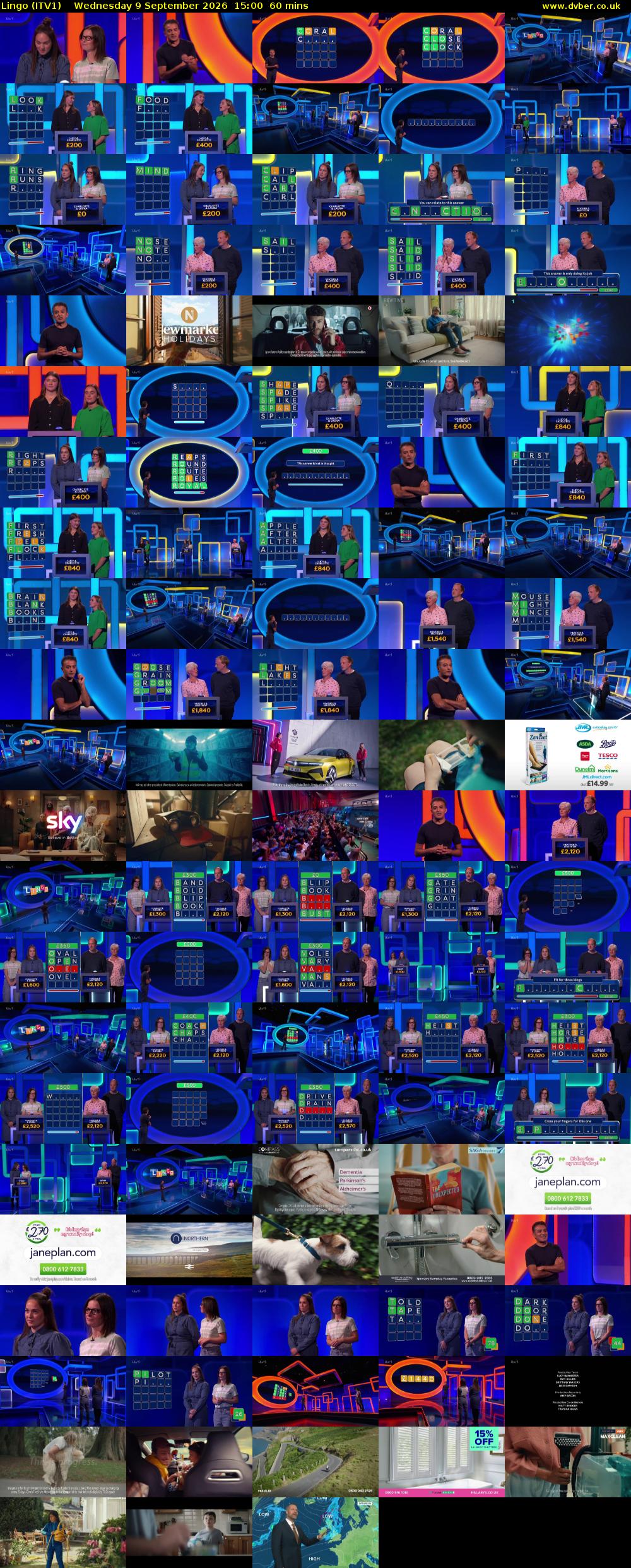Lingo (ITV1) Wednesday 9 September 2026 15:00 - 16:00
