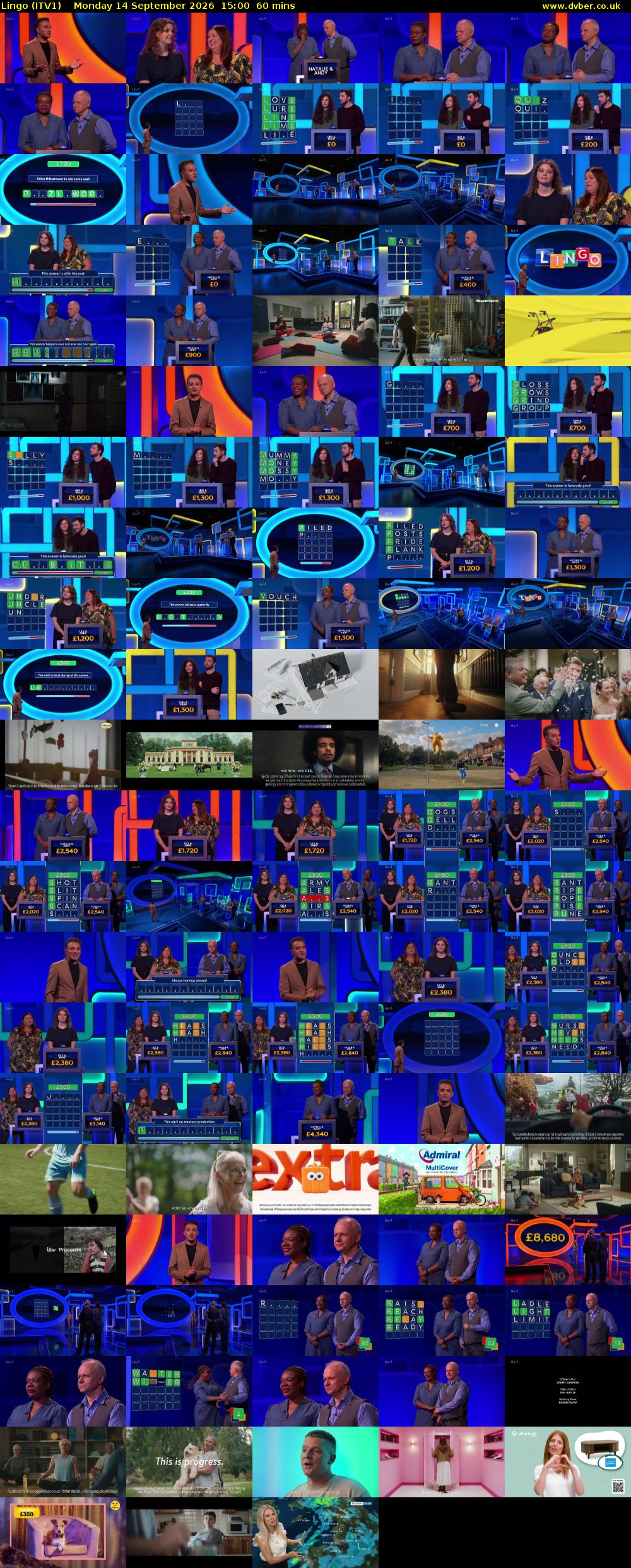 Lingo (ITV1) Monday 14 September 2026 15:00 - 16:00