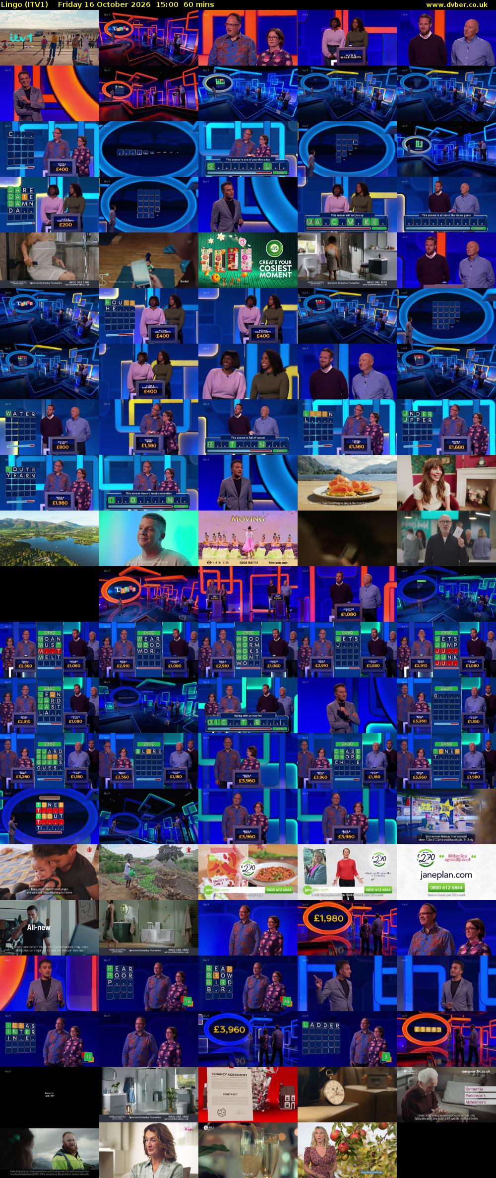 Lingo (ITV1) Friday 16 October 2026 15:00 - 16:00