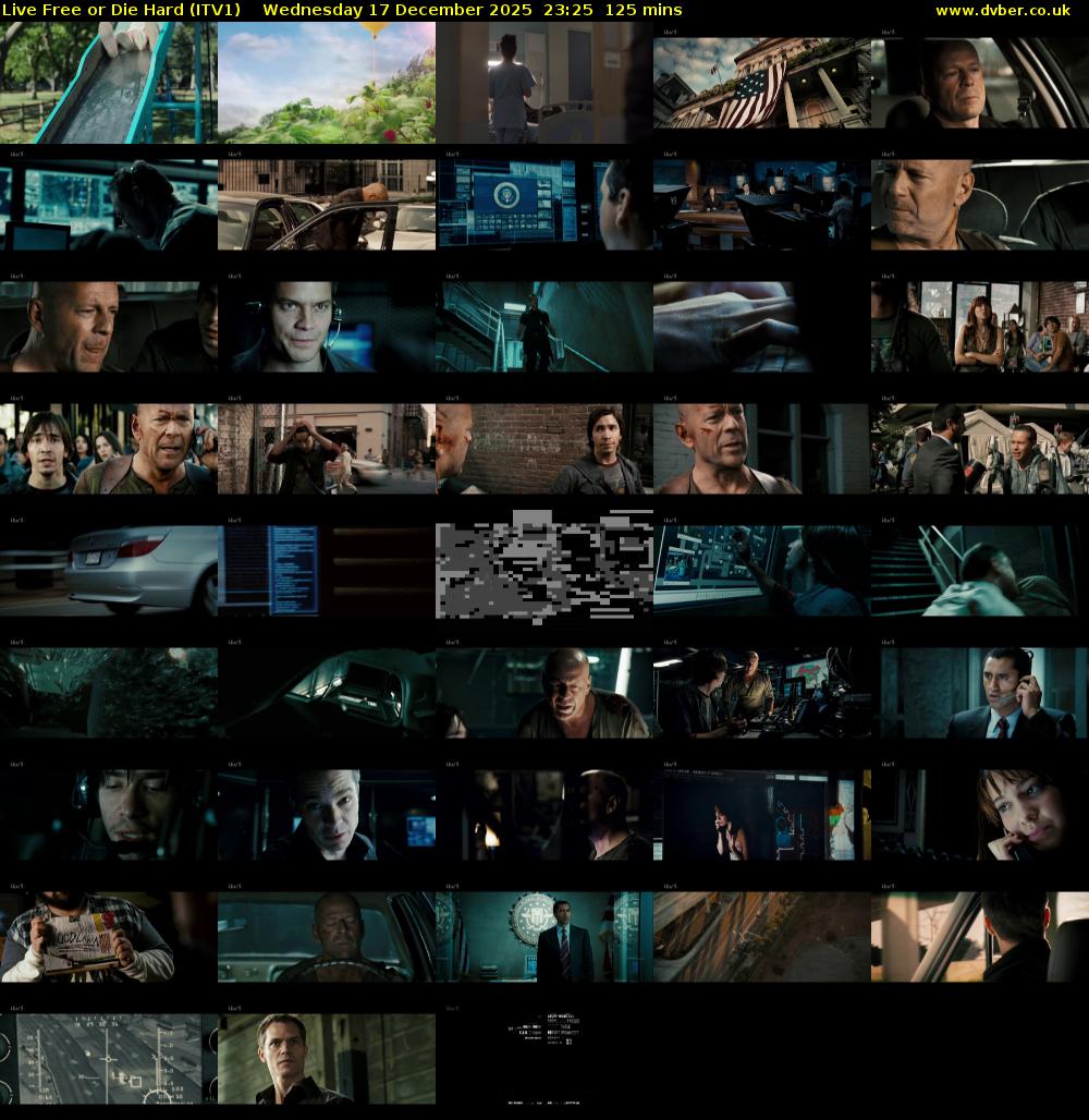 Live Free or Die Hard (ITV1) Wednesday 17 December 2025 23:25 - 01:30