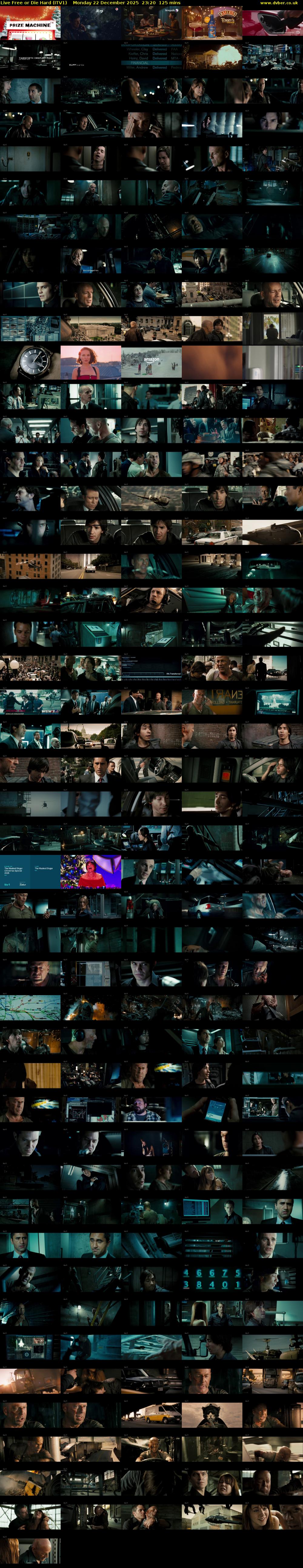 Live Free or Die Hard (ITV1) Monday 22 December 2025 23:20 - 01:25