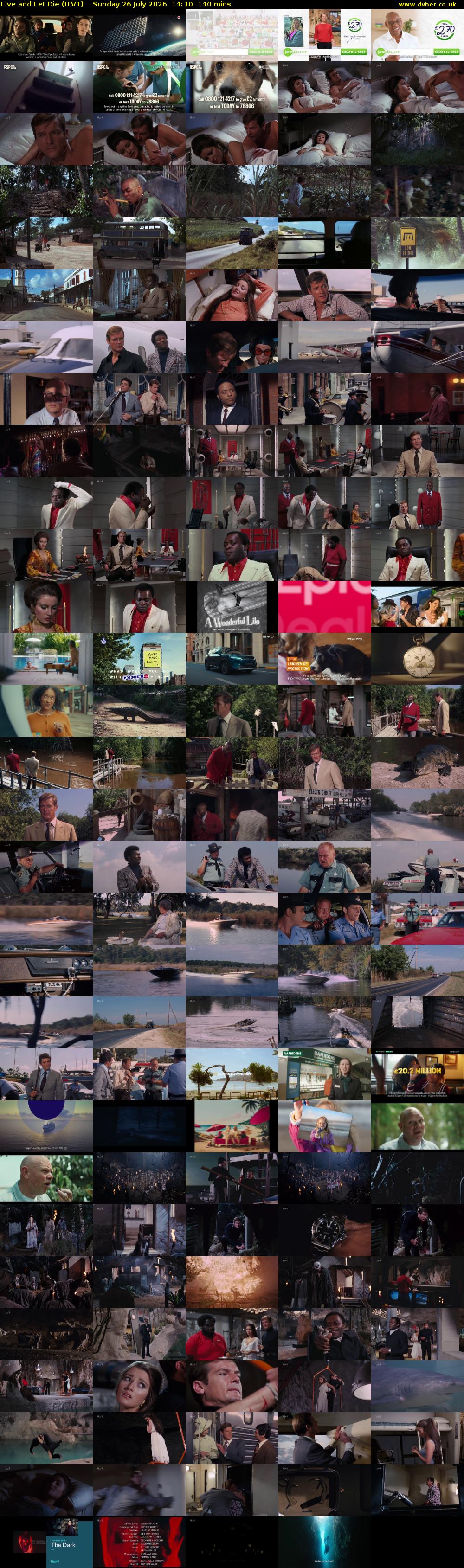 Live and Let Die (ITV1) Sunday 26 July 2026 14:10 - 16:30