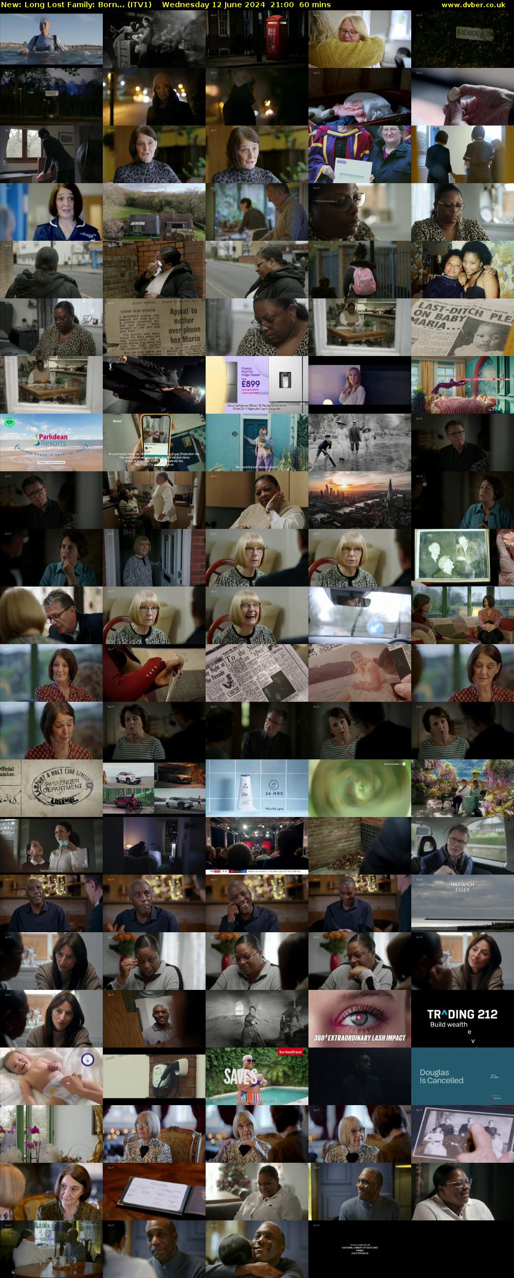 Long Lost Family: Born... (ITV1) Wednesday 12 June 2024 21:00 - 22:00