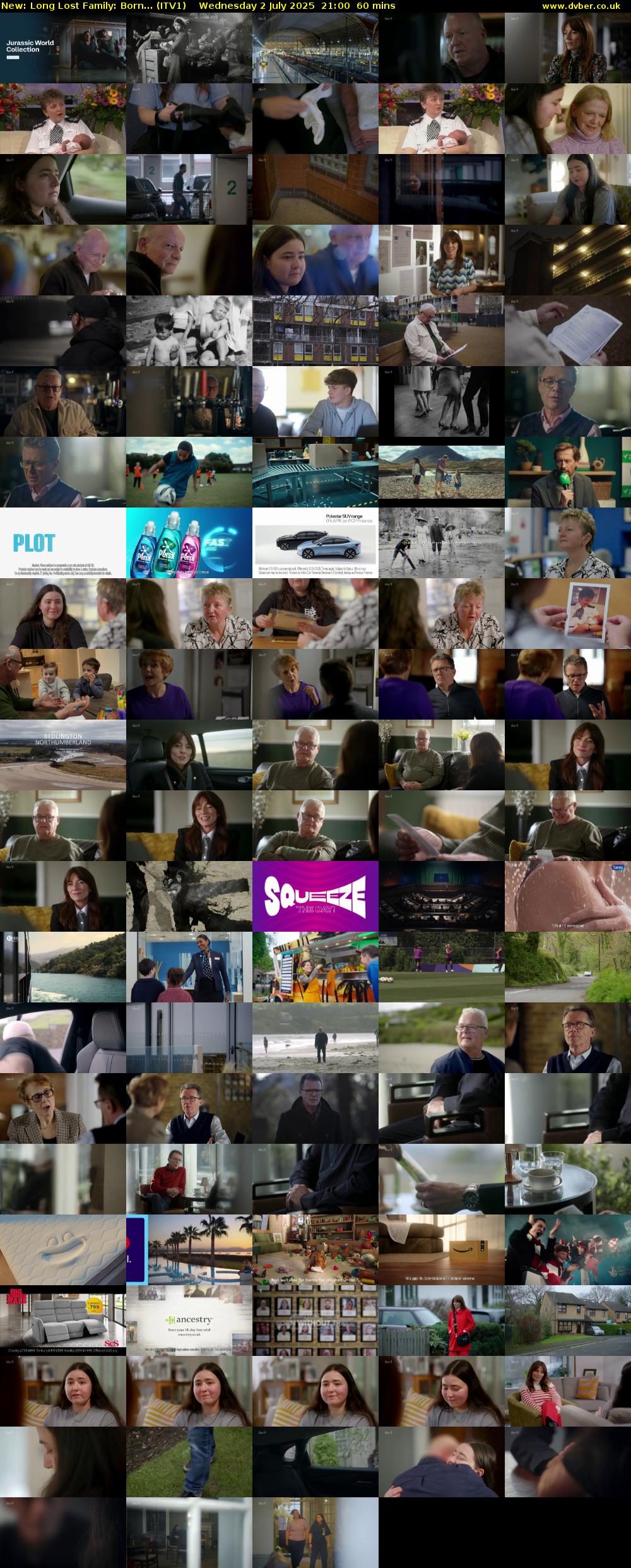 Long Lost Family: Born... (ITV1) Wednesday 2 July 2025 21:00 - 22:00