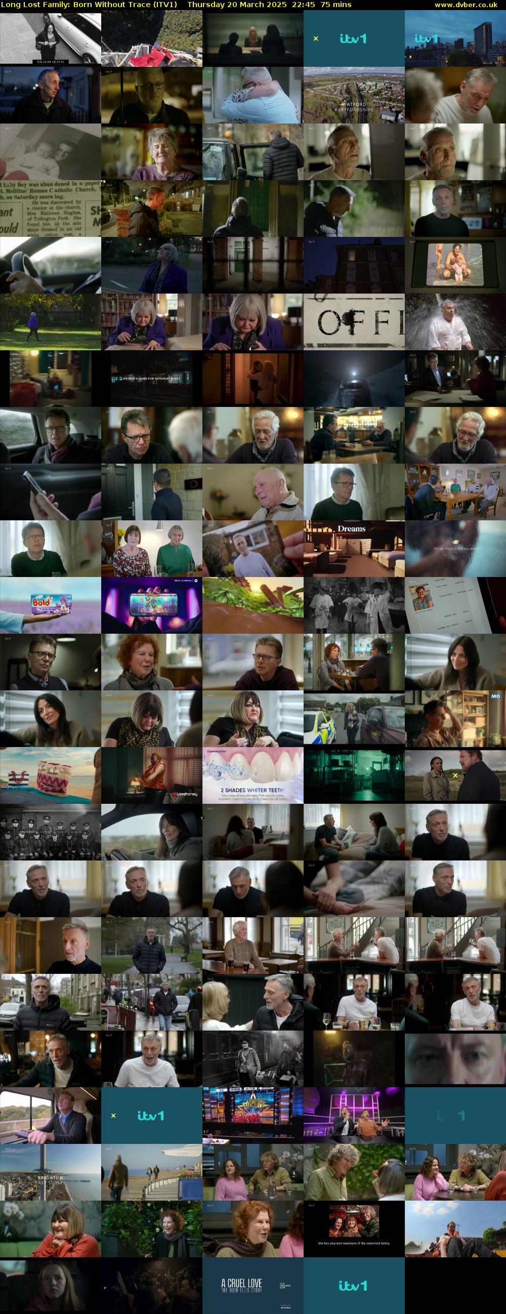 Long Lost Family: Born Without Trace (ITV1) Thursday 20 March 2025 22:45 - 00:00