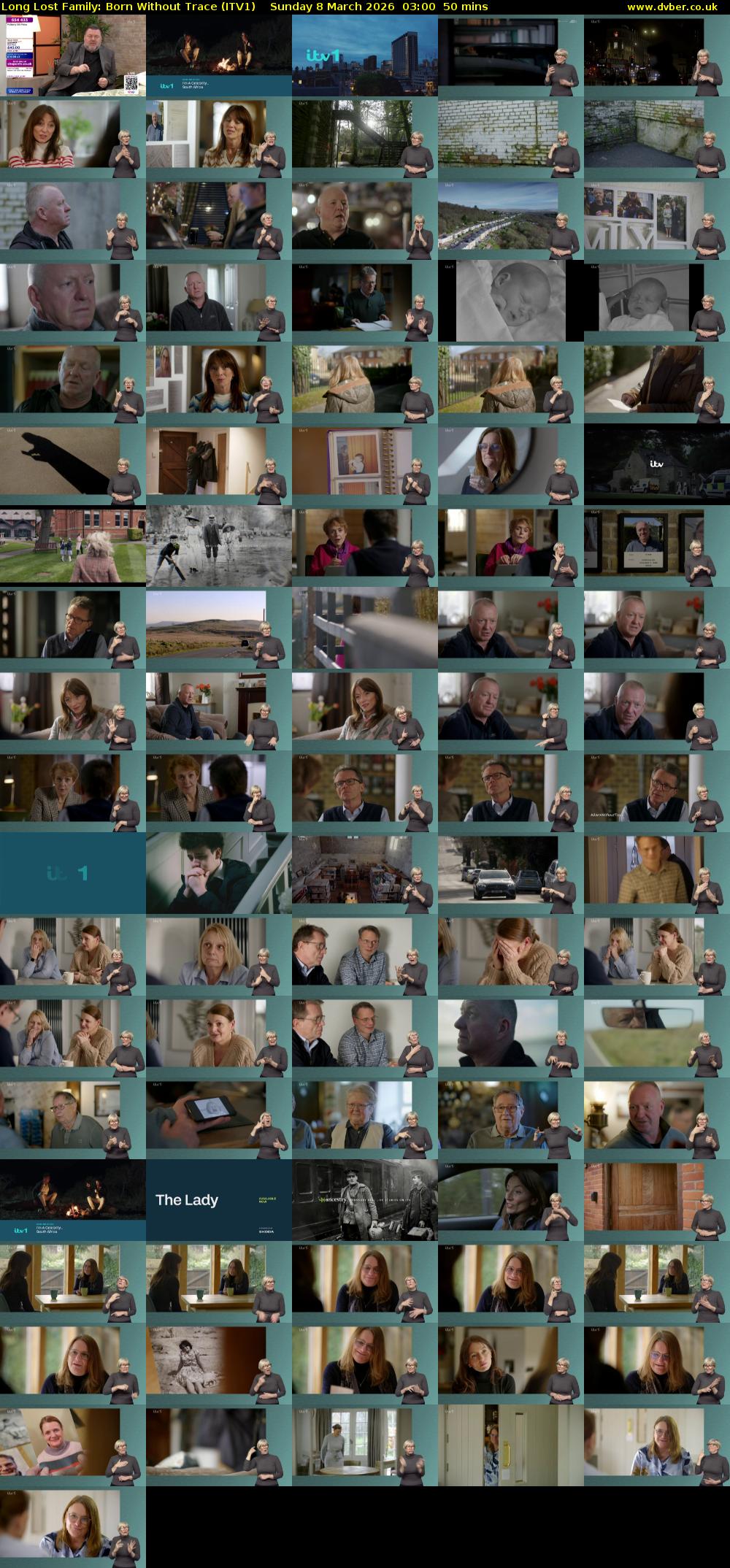 Long Lost Family: Born Without Trace (ITV1) Sunday 8 March 2026 03:00 - 03:50