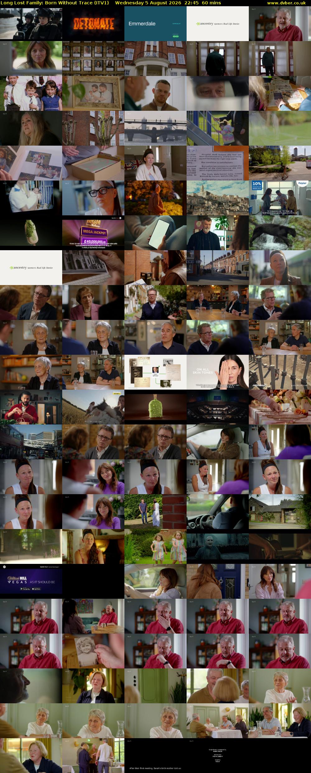 Long Lost Family: Born Without Trace (ITV1) Wednesday 5 August 2026 22:45 - 23:45