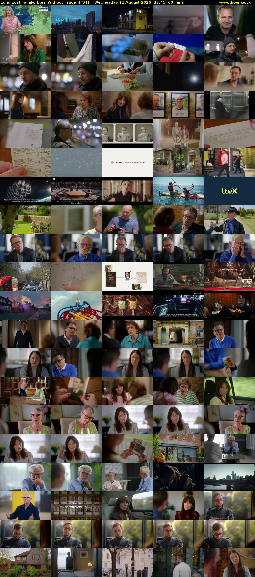 Long Lost Family: Born Without Trace (ITV1) Wednesday 12 August 2026 22:45 - 23:45
