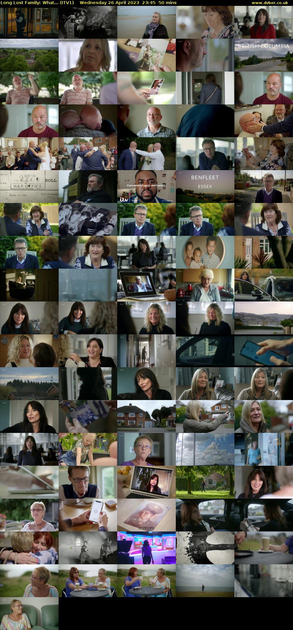 Long Lost Family: What... (ITV1) Wednesday 26 April 2023 23:45 - 00:35