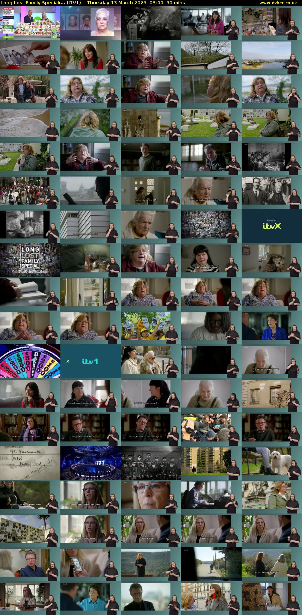 Long Lost Family Special:... (ITV1) Thursday 13 March 2025 03:00 - 03:50