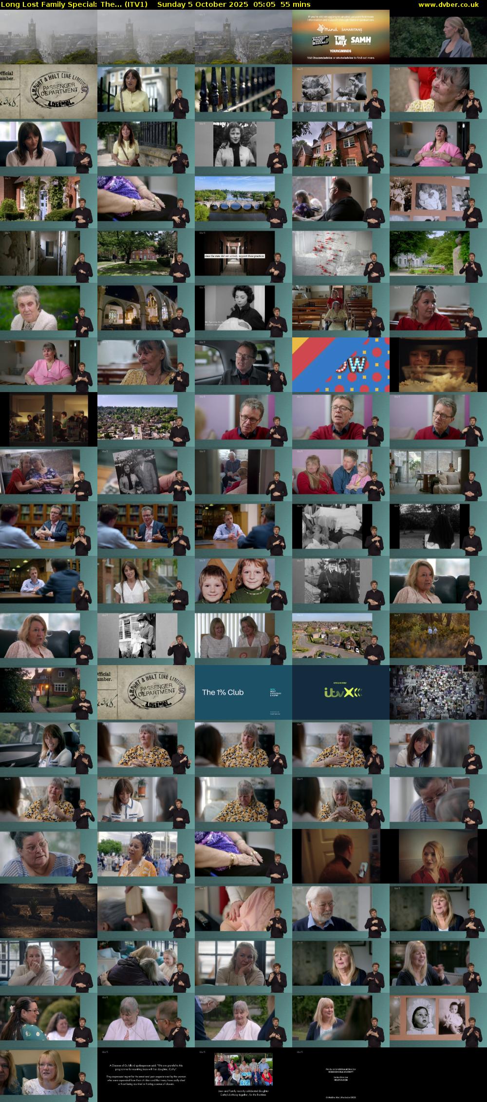 Long Lost Family Special: The... (ITV1) Sunday 5 October 2025 05:05 - 06:00