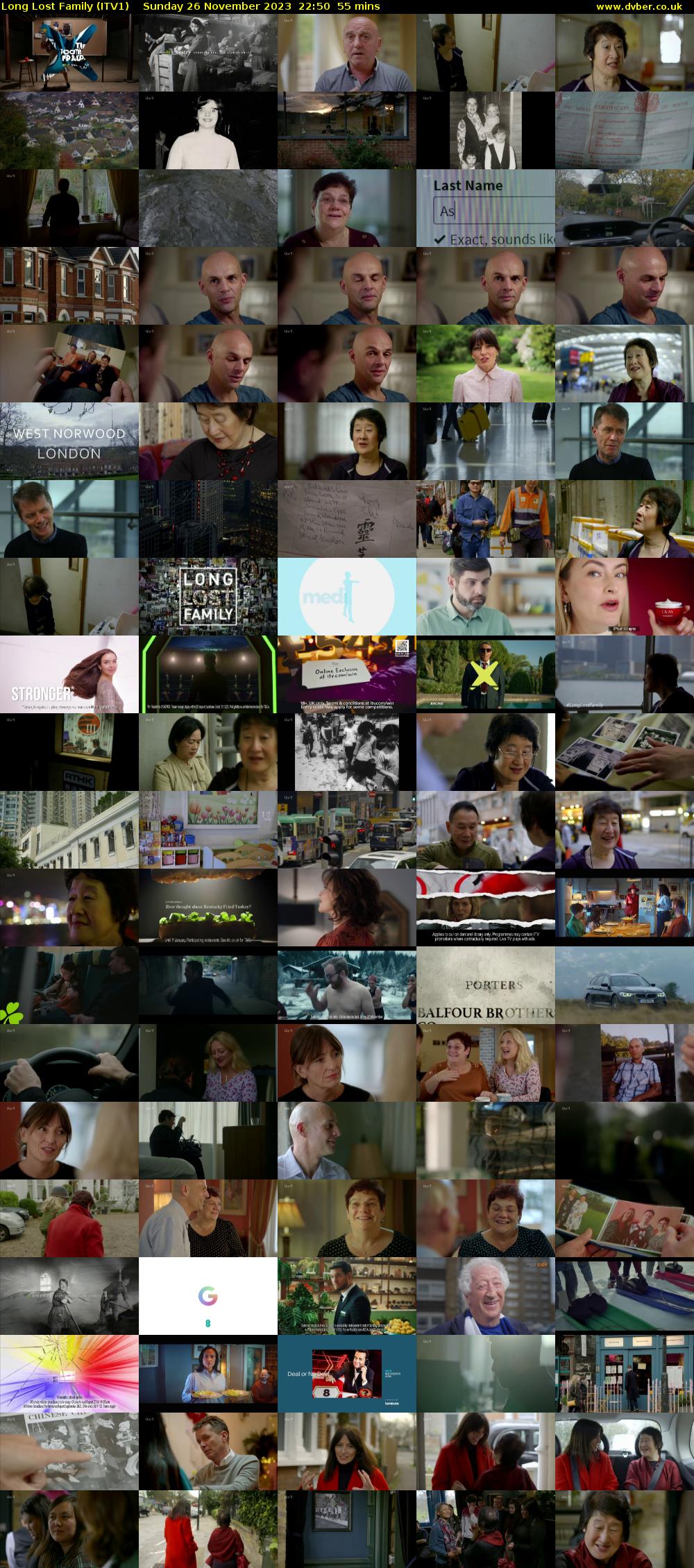 Long Lost Family (ITV1) Sunday 26 November 2023 22:50 - 23:45