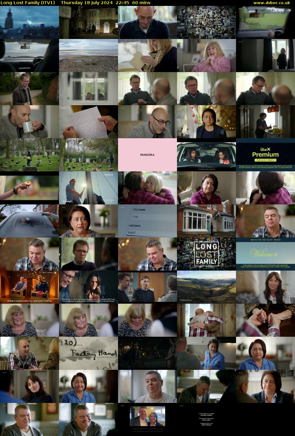 Long Lost Family (ITV1) Thursday 18 July 2024 22:45 - 23:45