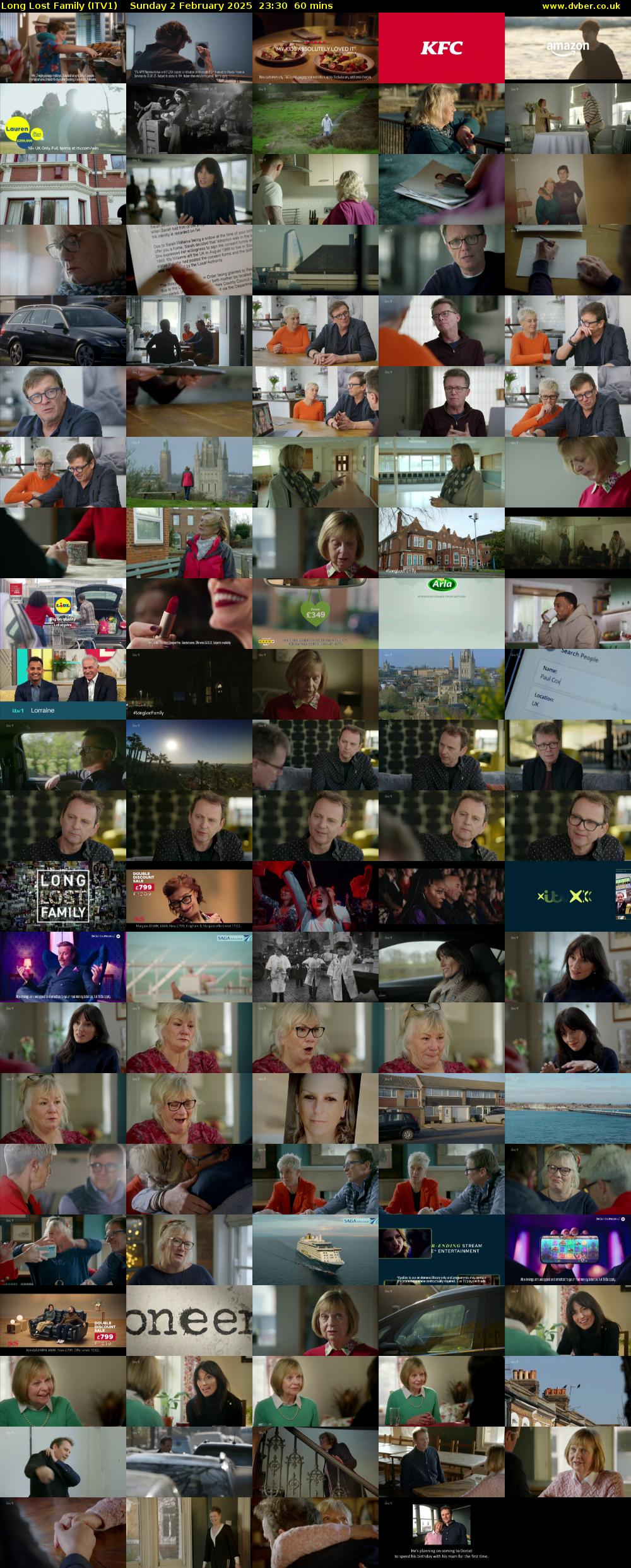Long Lost Family (ITV1) Sunday 2 February 2025 23:30 - 00:30