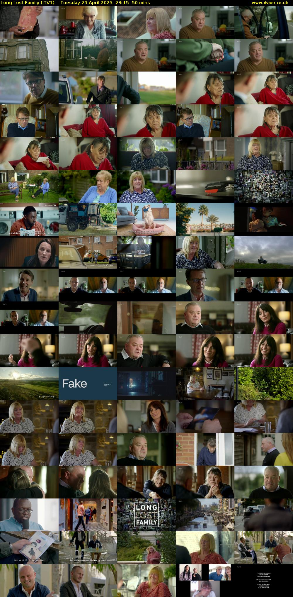 Long Lost Family (ITV1) Tuesday 29 April 2025 23:15 - 00:05