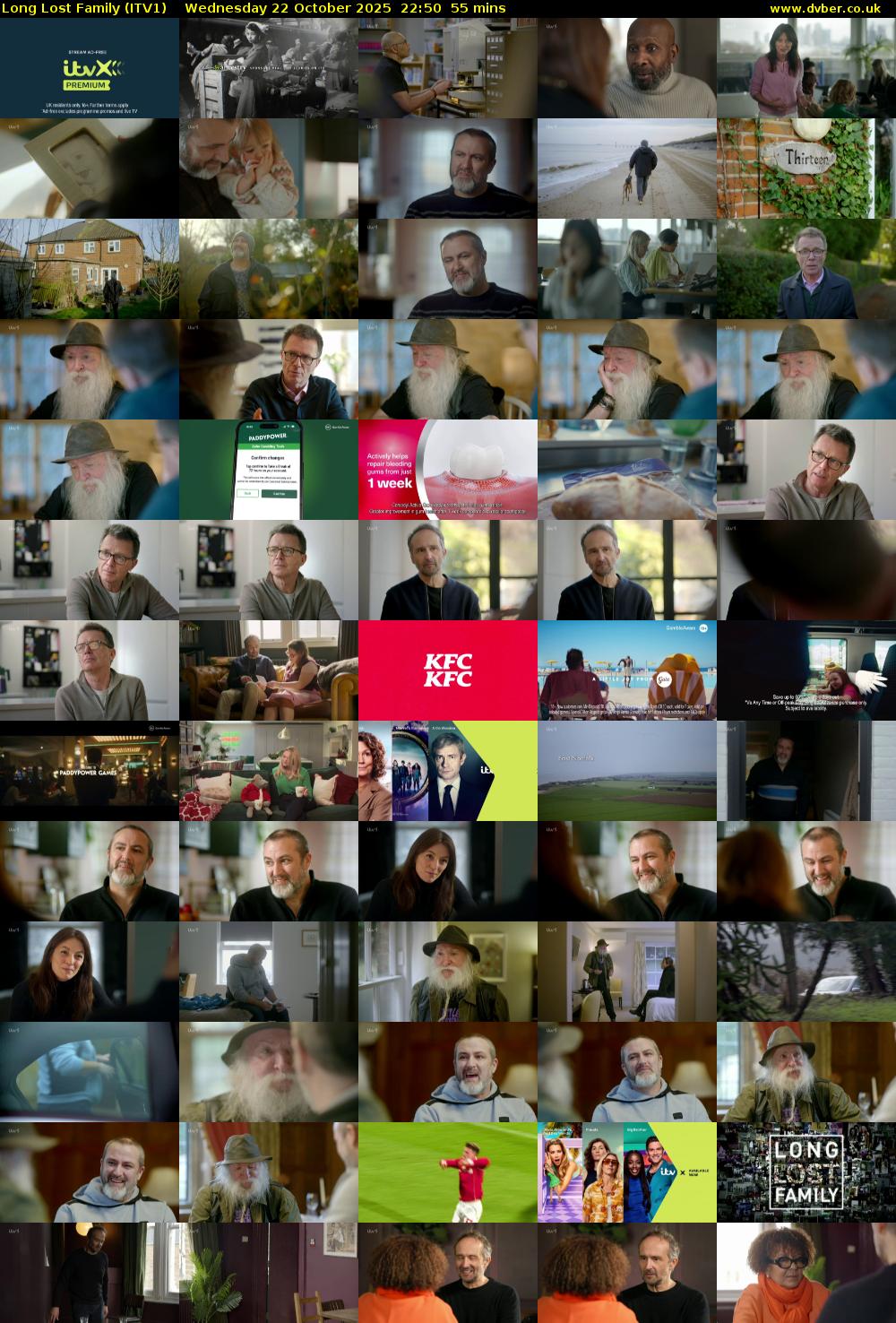 Long Lost Family (ITV1) Wednesday 22 October 2025 22:50 - 23:45