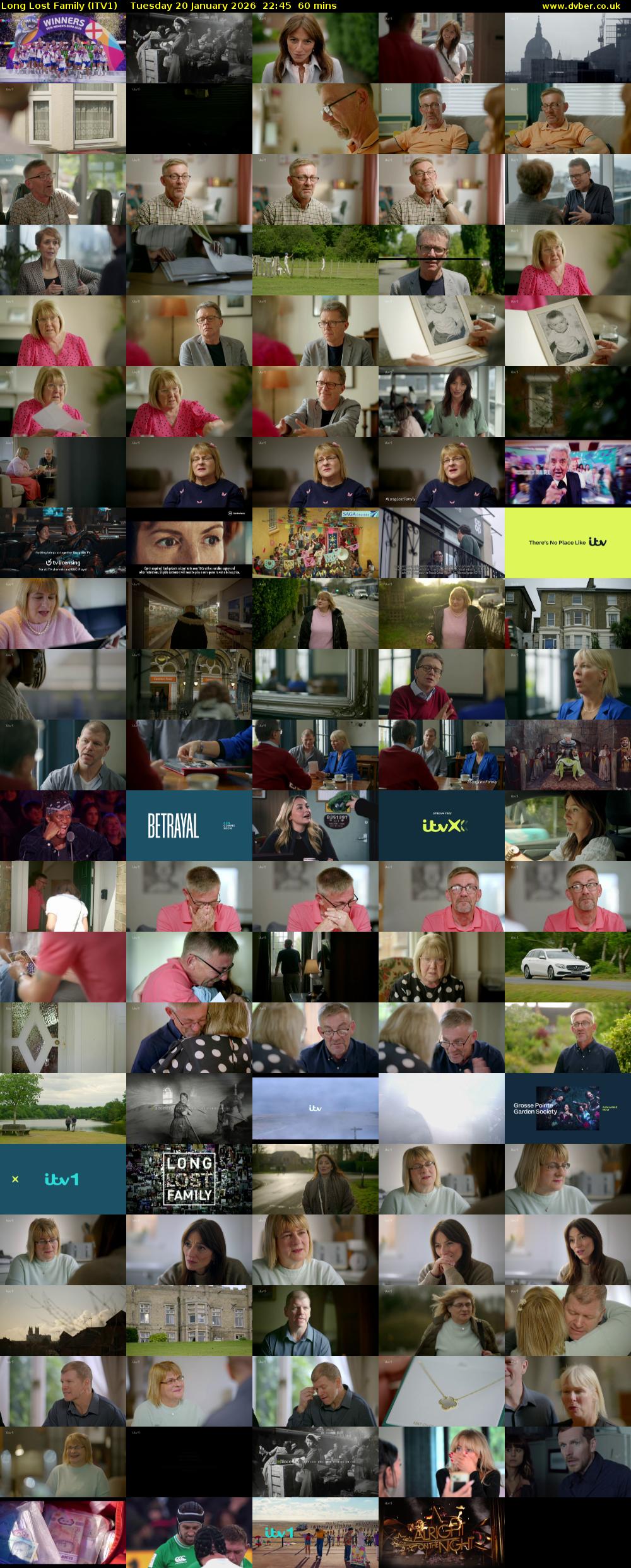 Long Lost Family (ITV1) Tuesday 20 January 2026 22:45 - 23:45