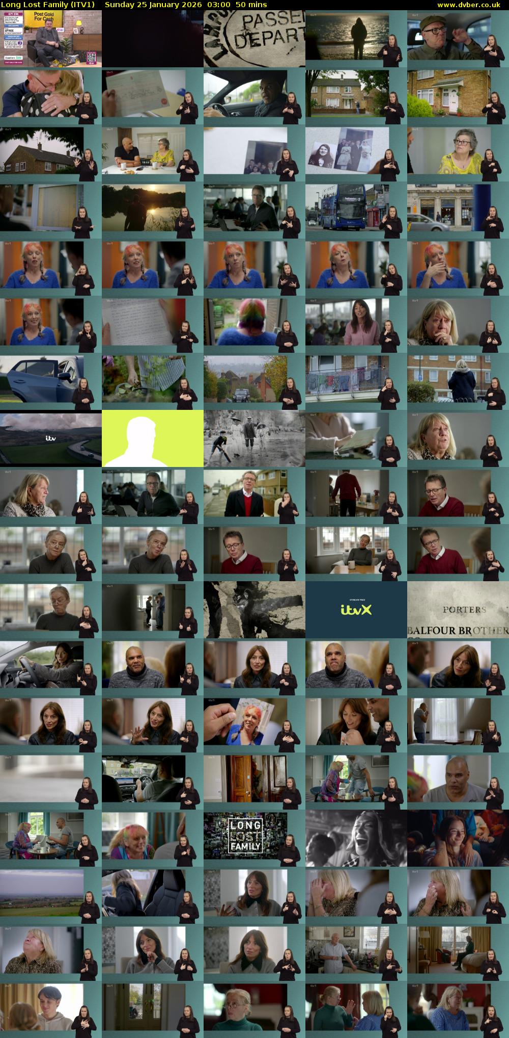 Long Lost Family (ITV1) Sunday 25 January 2026 03:00 - 03:50