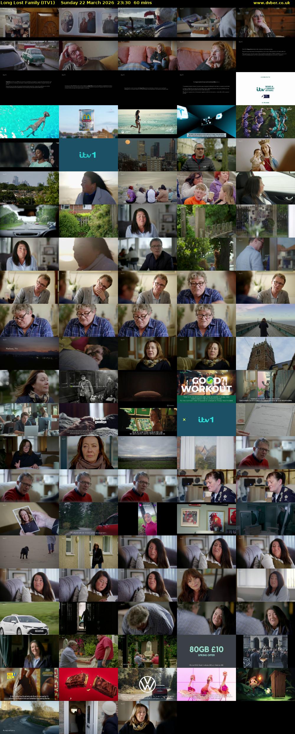Long Lost Family (ITV1) Sunday 22 March 2026 23:30 - 00:30
