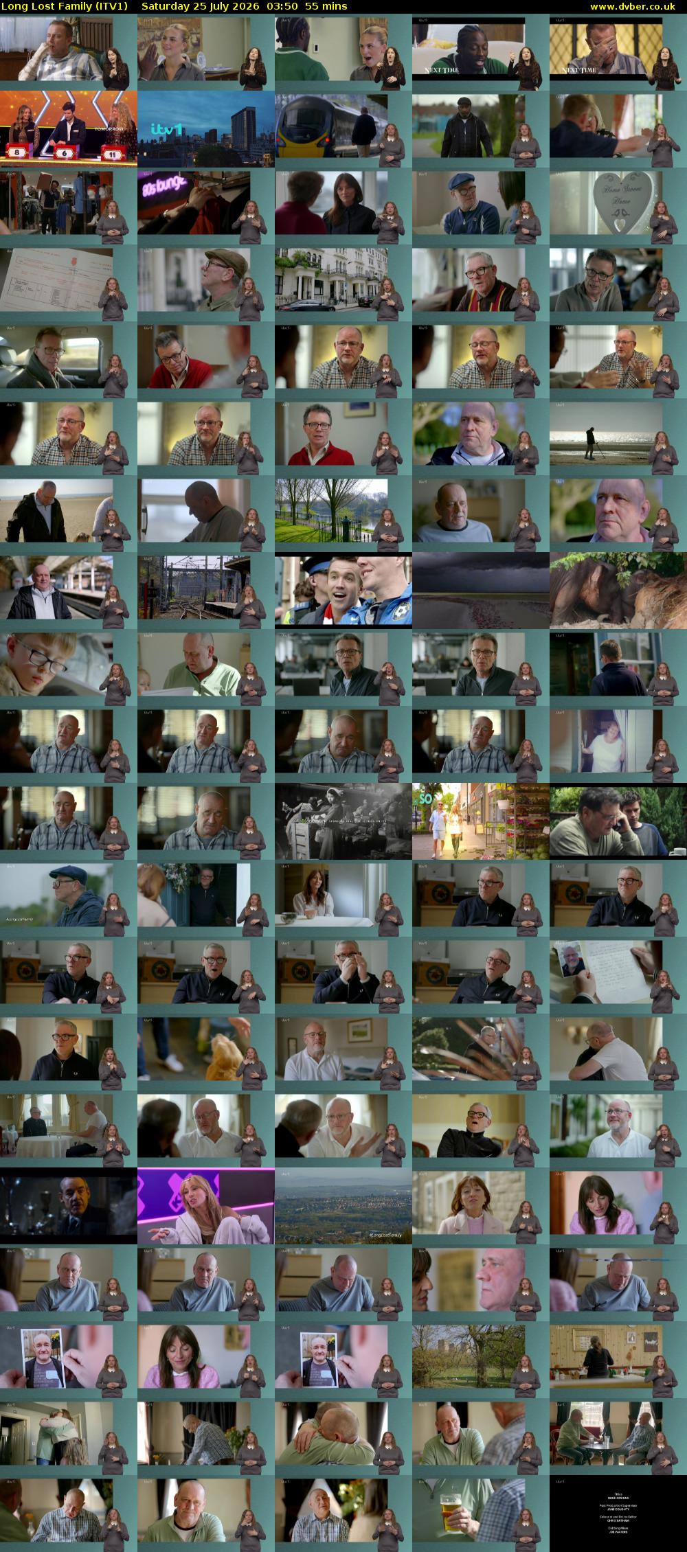 Long Lost Family (ITV1) Saturday 25 July 2026 03:50 - 04:45