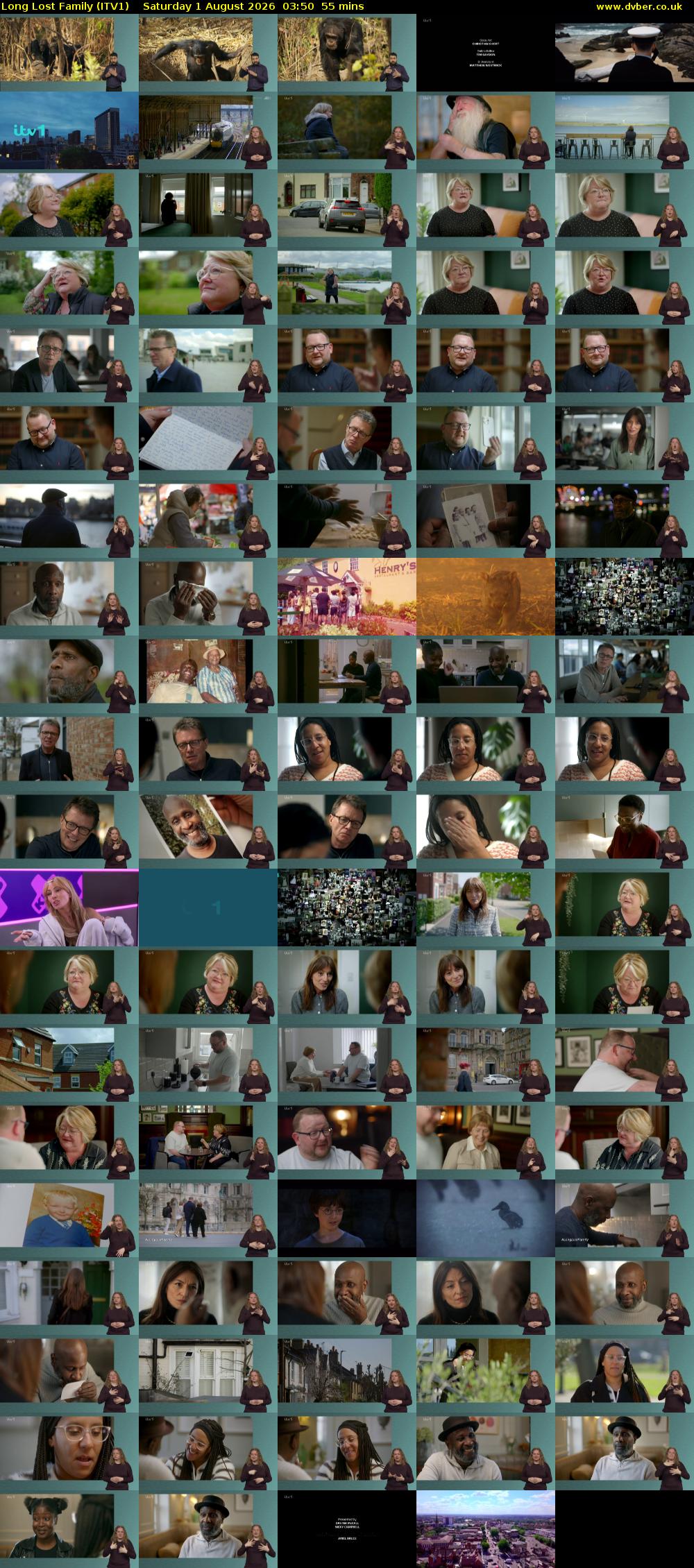 Long Lost Family (ITV1) Saturday 1 August 2026 03:50 - 04:45