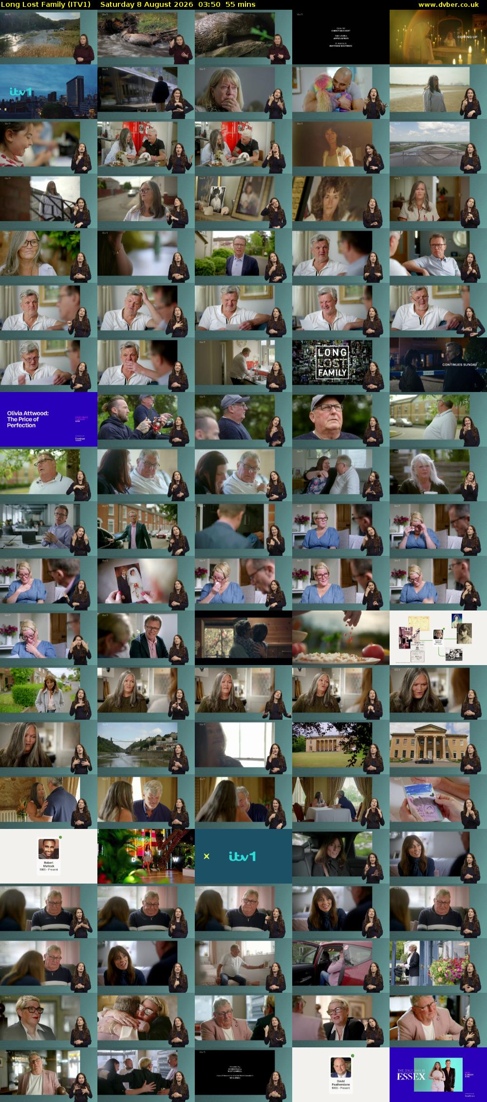 Long Lost Family (ITV1) Saturday 8 August 2026 03:50 - 04:45