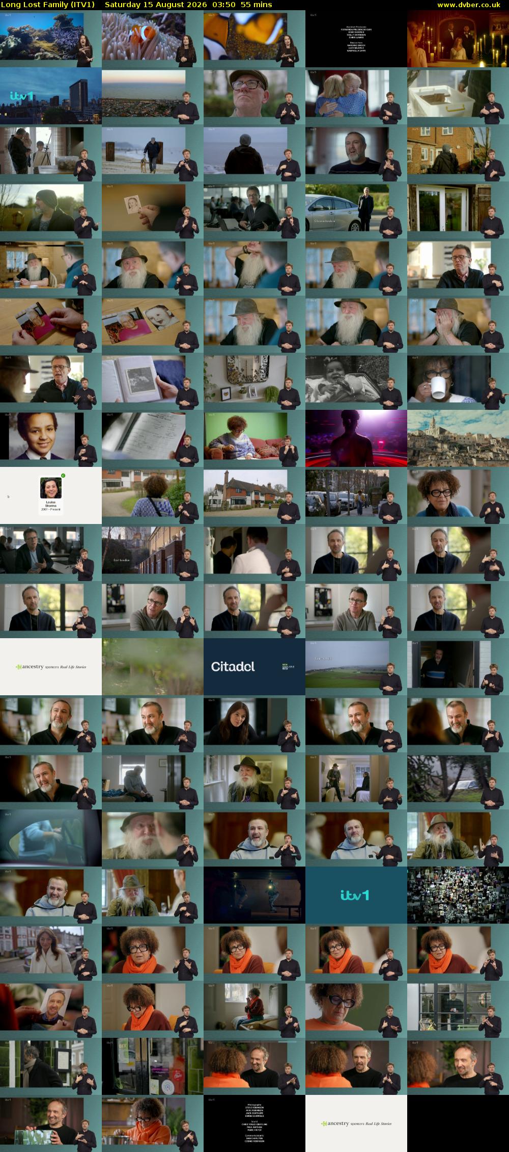 Long Lost Family (ITV1) Saturday 15 August 2026 03:50 - 04:45