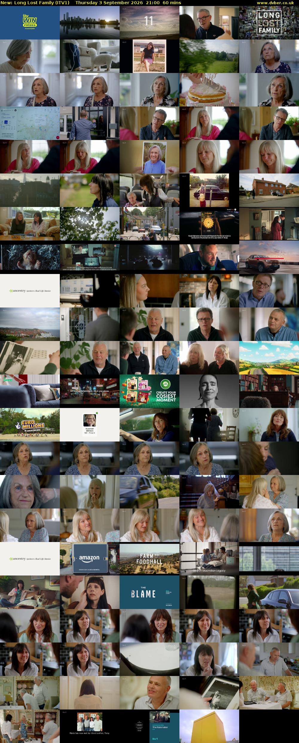 Long Lost Family (ITV1) Thursday 3 September 2026 21:00 - 22:00
