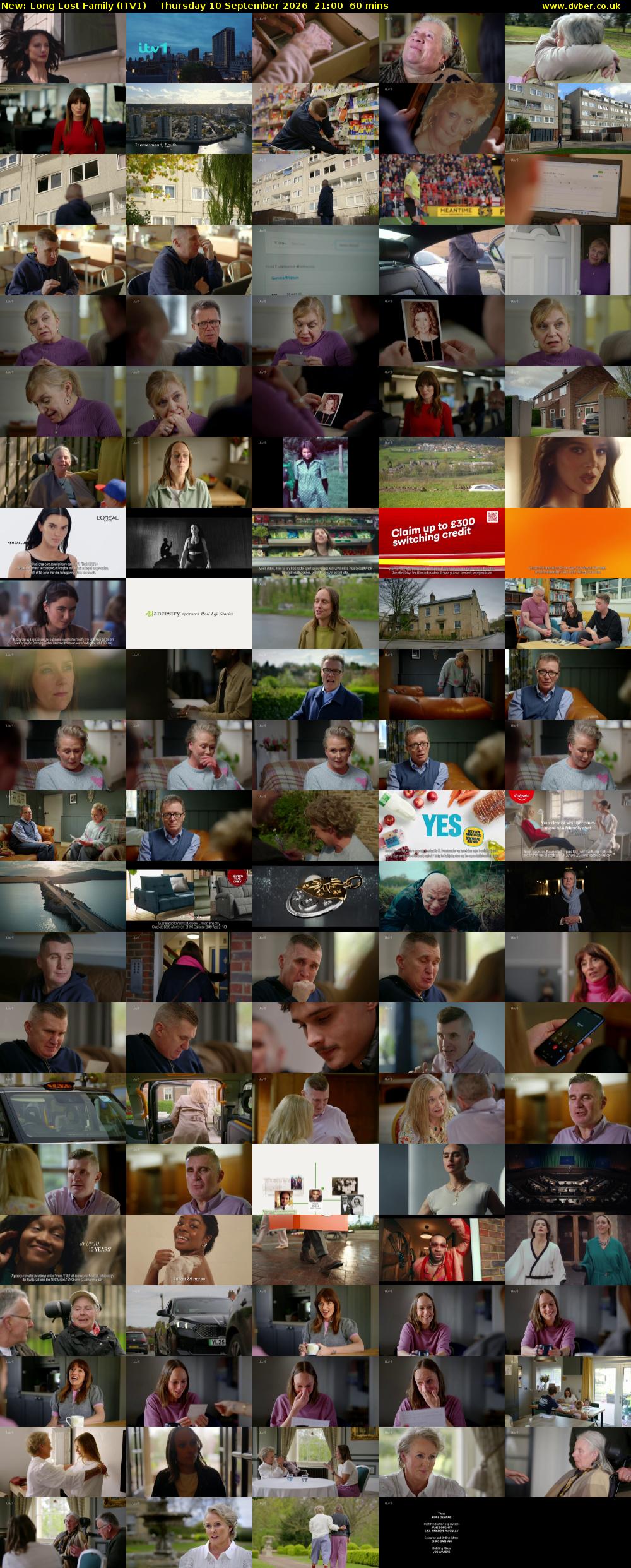 Long Lost Family (ITV1) Thursday 10 September 2026 21:00 - 22:00