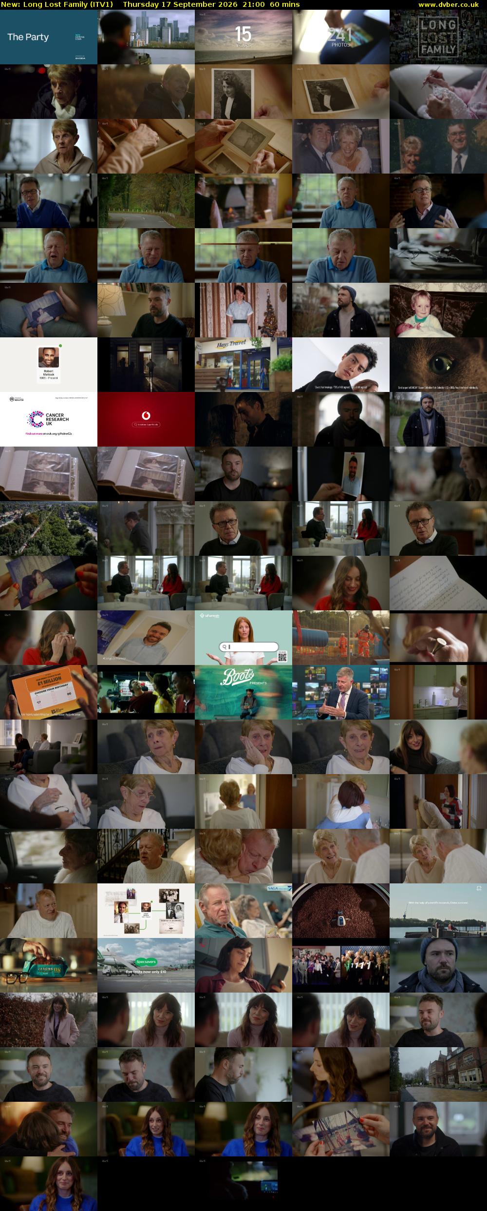 Long Lost Family (ITV1) Thursday 17 September 2026 21:00 - 22:00