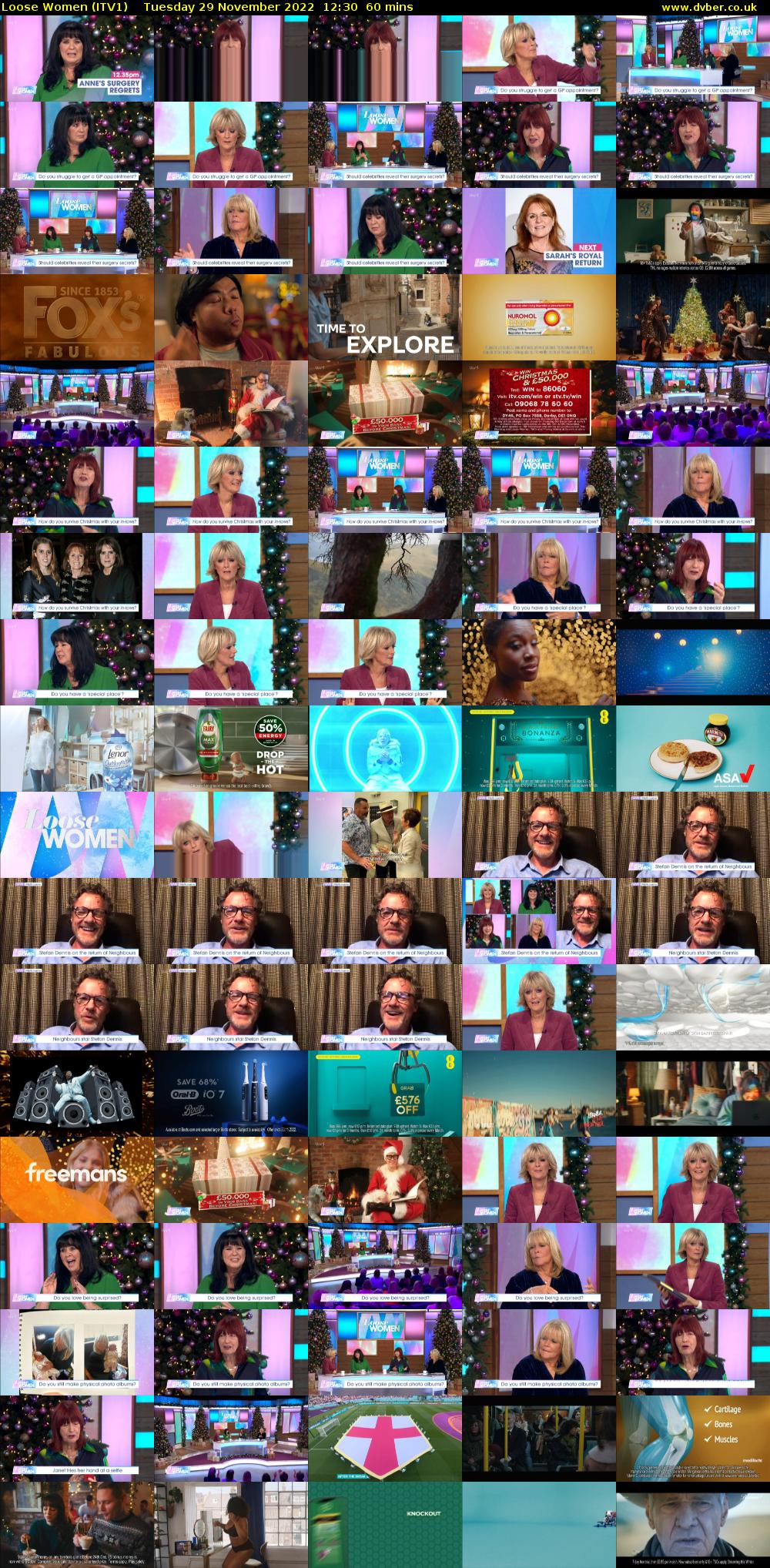 Loose Women (ITV1) Tuesday 29 November 2022 12:30 - 13:30