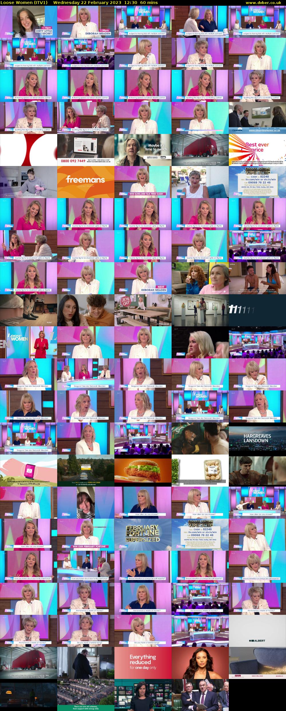 Loose Women (ITV1) Wednesday 22 February 2023 12:30 - 13:30