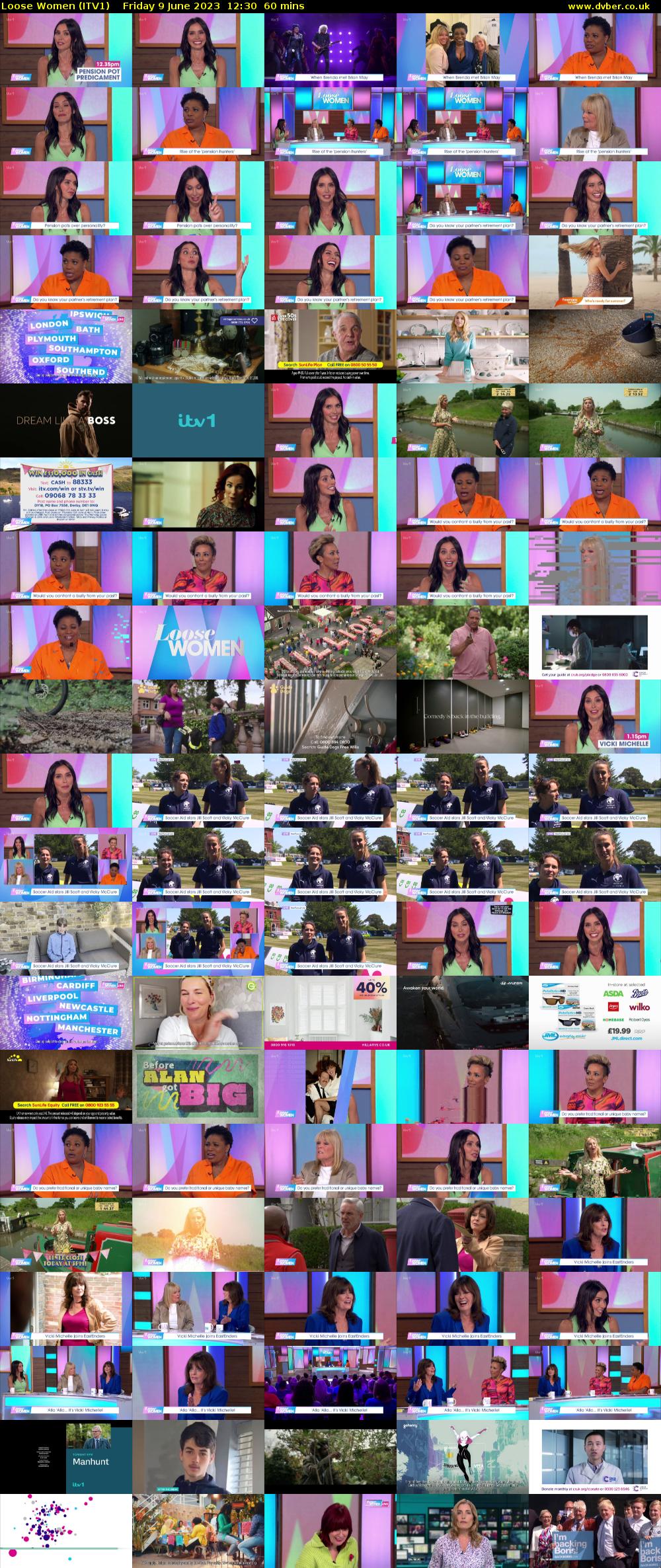 Loose Women (ITV1) Friday 9 June 2023 12:30 - 13:30