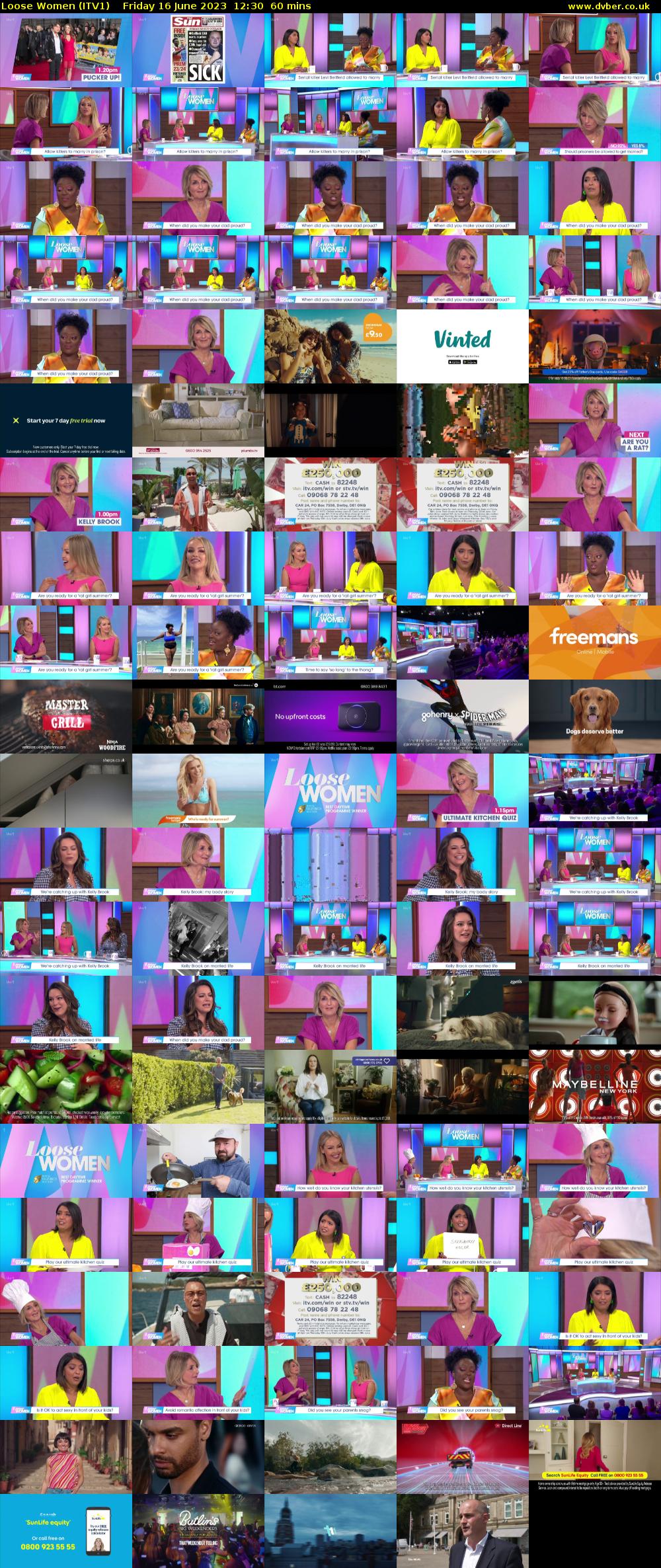 Loose Women (ITV1) Friday 16 June 2023 12:30 - 13:30