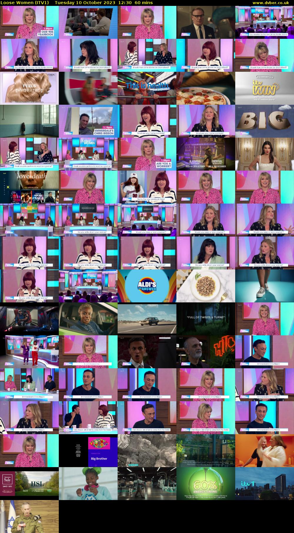 Loose Women (ITV1) Tuesday 10 October 2023 12:30 - 13:30