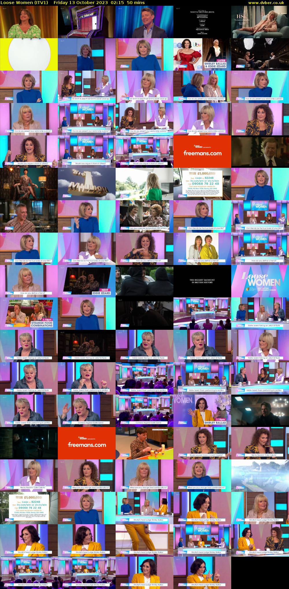 Loose Women (ITV1) Friday 13 October 2023 02:15 - 03:05