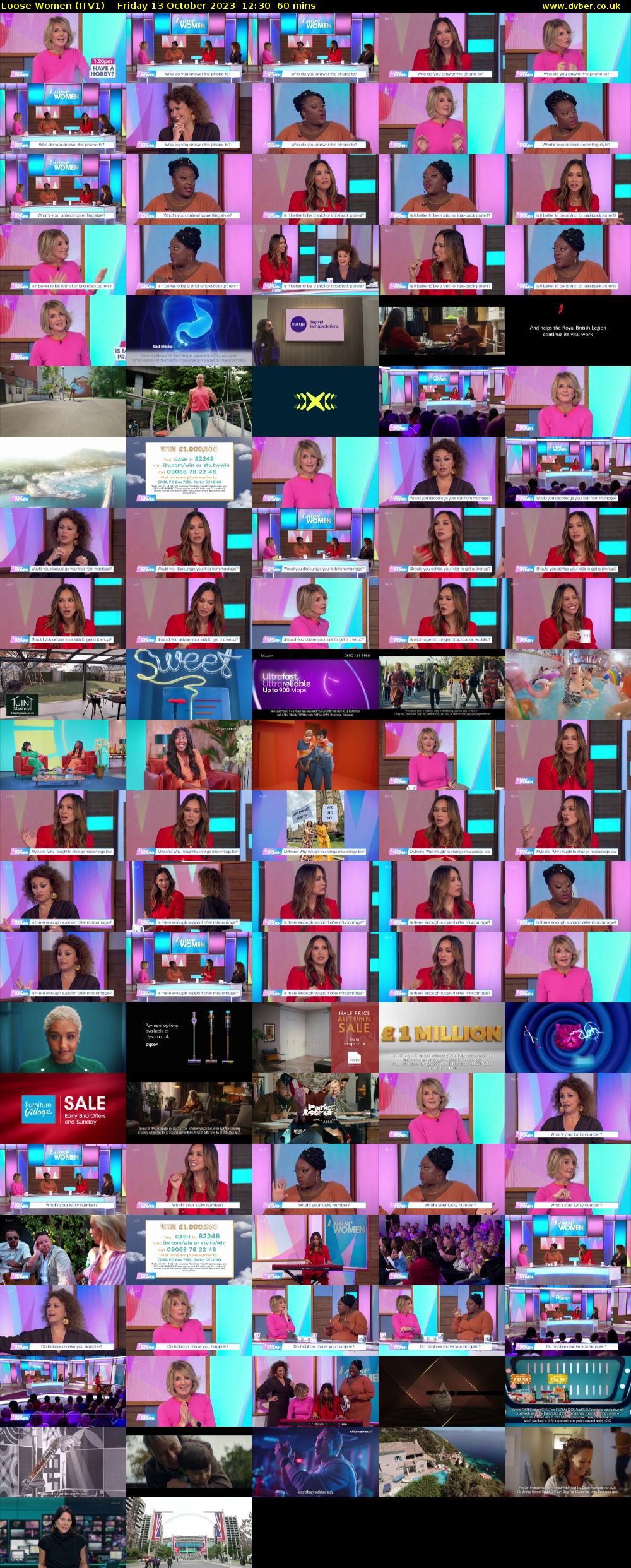 Loose Women (ITV1) Friday 13 October 2023 12:30 - 13:30