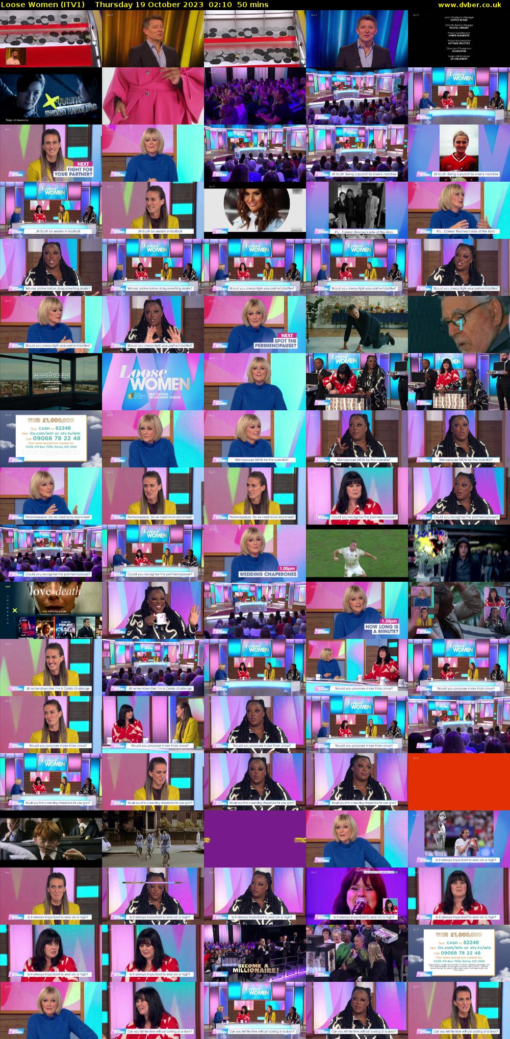 Loose Women (ITV1) Thursday 19 October 2023 02:10 - 03:00