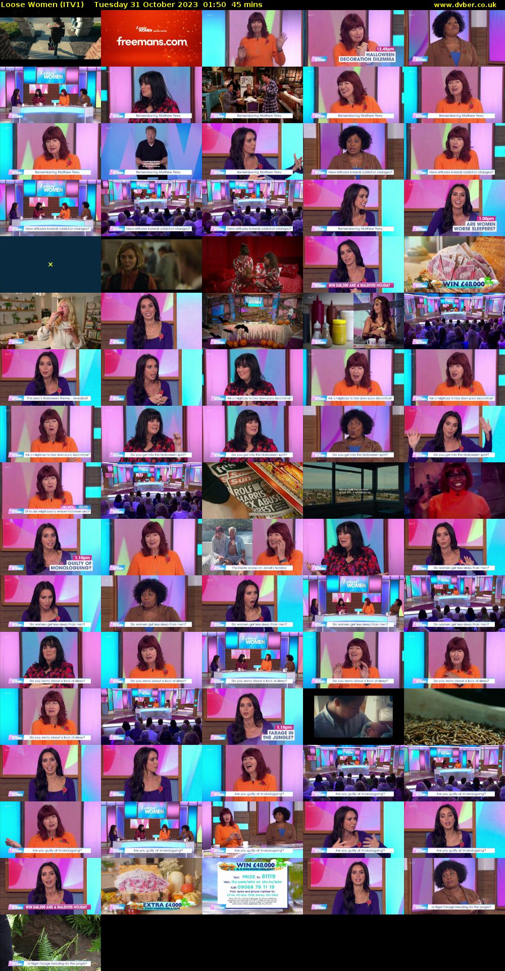 Loose Women (ITV1) Tuesday 31 October 2023 01:50 - 02:35