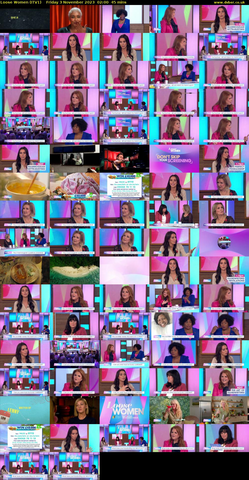 Loose Women (ITV1) Friday 3 November 2023 02:00 - 02:45
