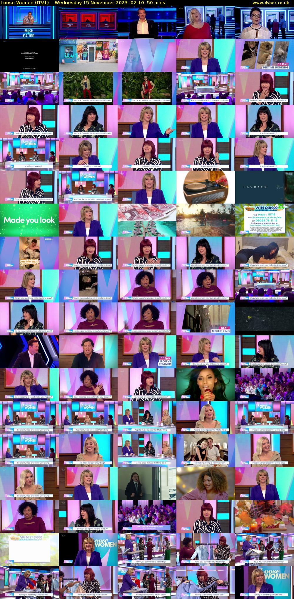 Loose Women (ITV1) Wednesday 15 November 2023 02:10 - 03:00