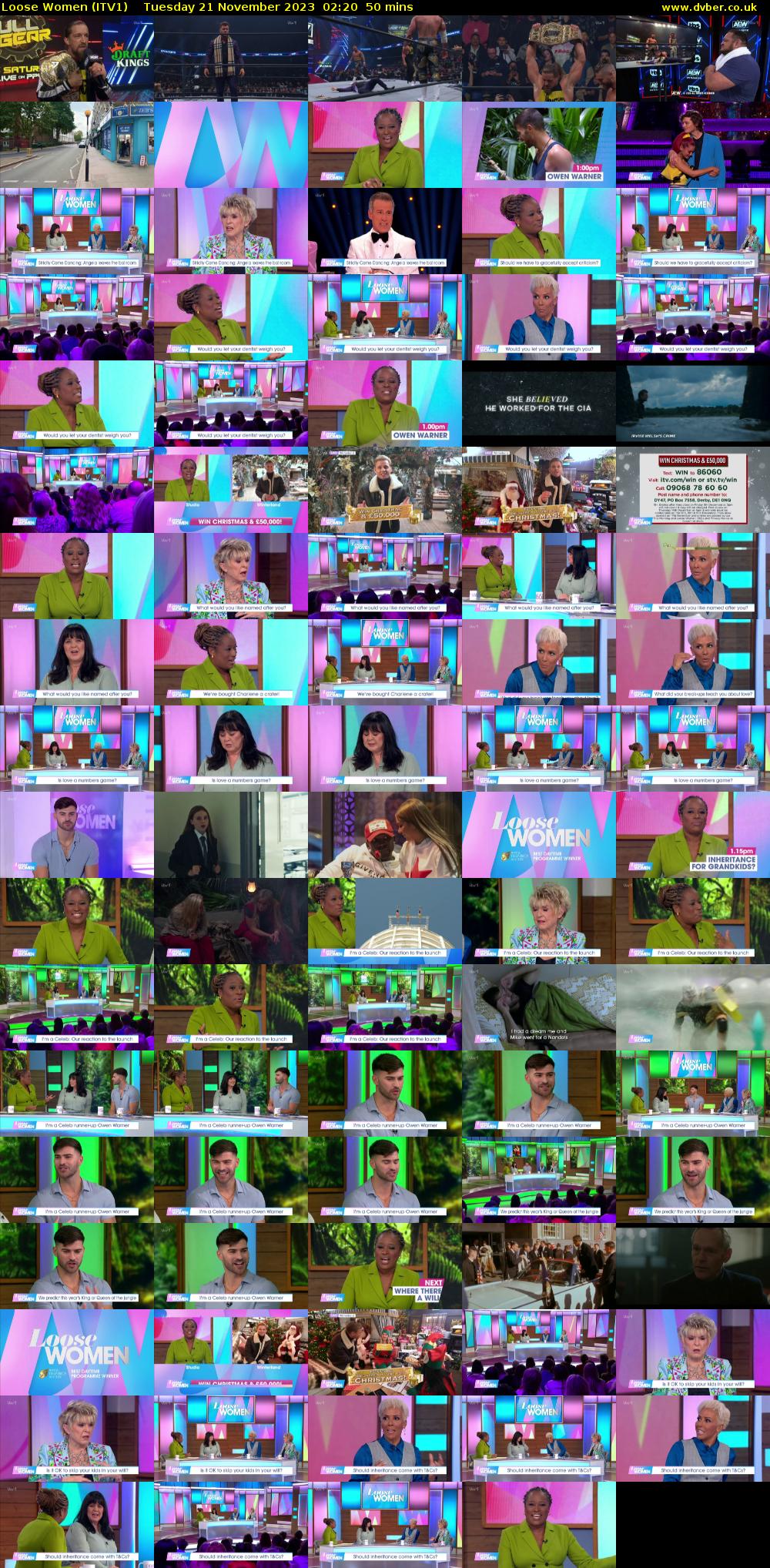 Loose Women (ITV1) Tuesday 21 November 2023 02:20 - 03:10