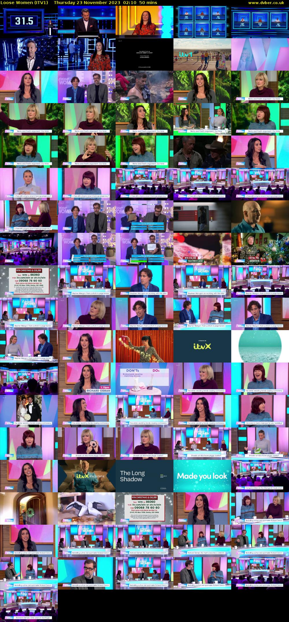 Loose Women (ITV1) Thursday 23 November 2023 02:10 - 03:00