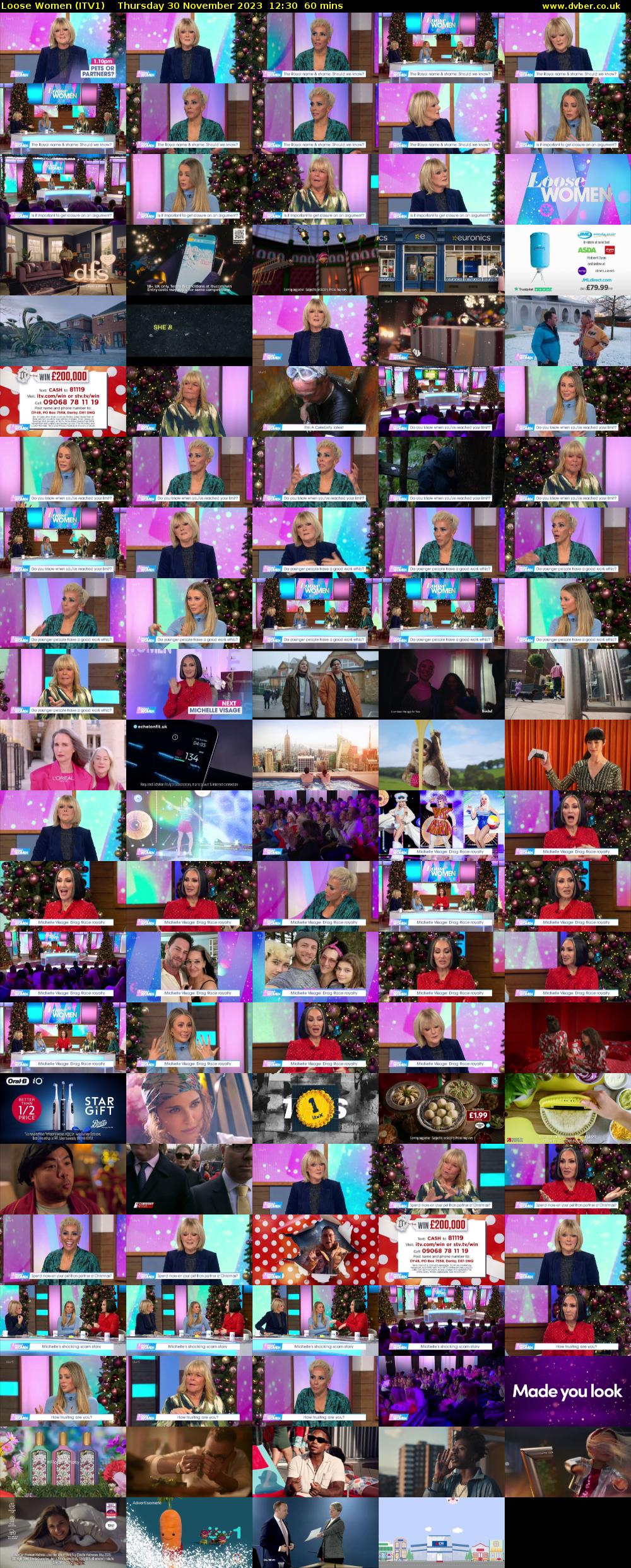 Loose Women (ITV1) Thursday 30 November 2023 12:30 - 13:30