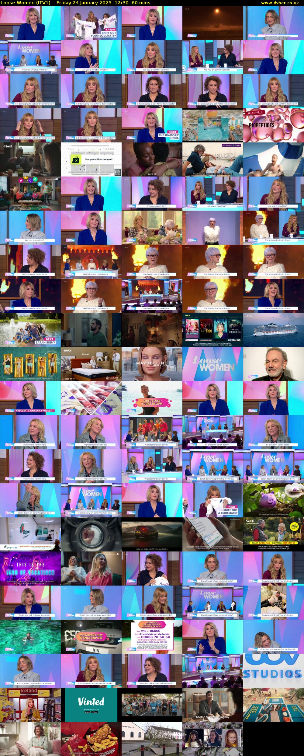 Loose Women (ITV1) Friday 24 January 2025 12:30 - 13:30