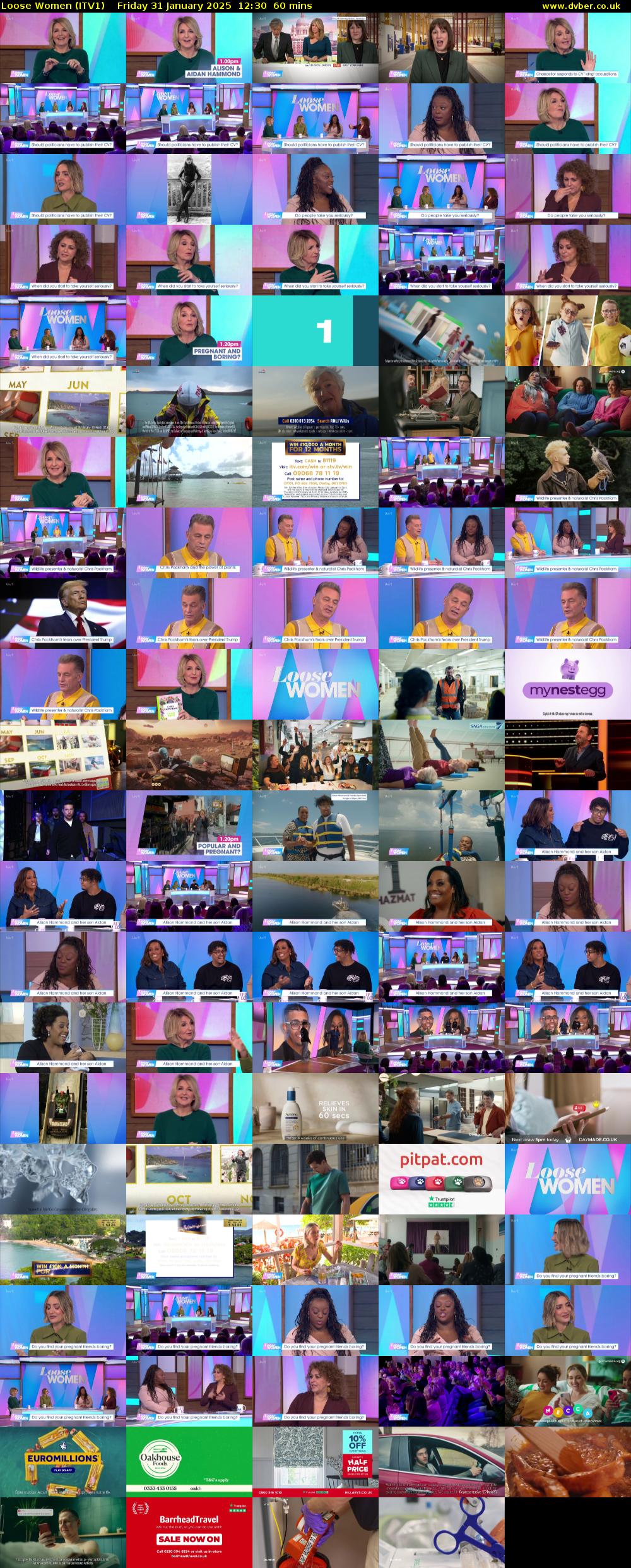 Loose Women (ITV1) Friday 31 January 2025 12:30 - 13:30